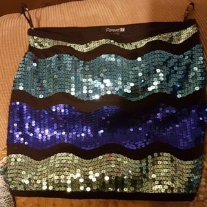 Forever 21 sequin mini skirt